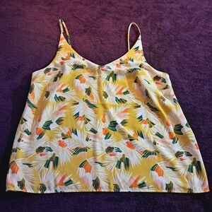 Banana Republic Tropical Tank with Sheer Overlay